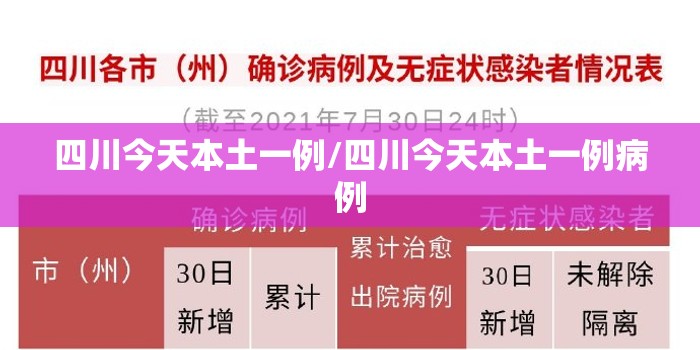 四川今天本土一例/四川今天本土一例病例