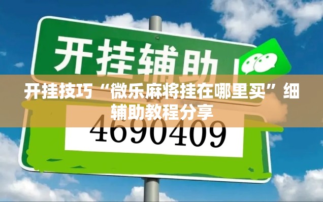 开挂技巧“微乐麻将挂在哪里买”细辅助教程分享