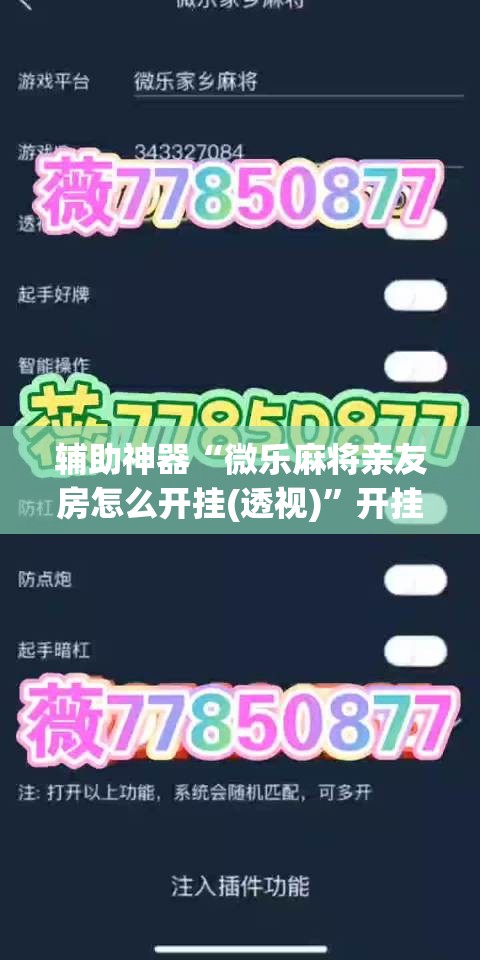 辅助神器“微乐麻将亲友房怎么开挂(透视)	”开挂辅助脚本+详细开挂安装教程