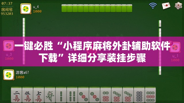 一键必胜“小程序麻将外卦辅助软件下载”详细分享装挂步骤