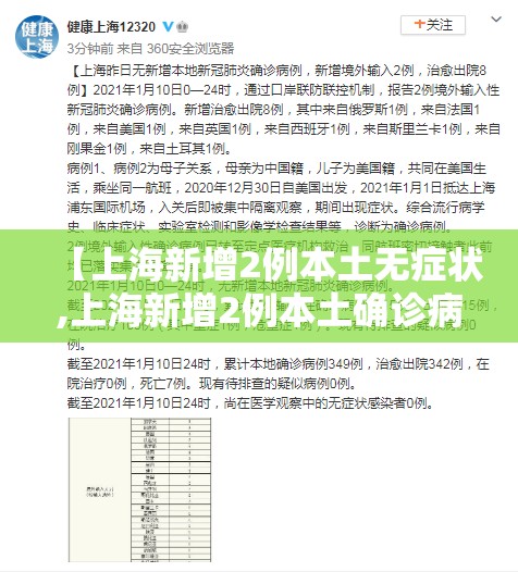 【上海新增2例本土无症状,上海新增2例本土确诊病例,详情公布】 【上海新增2例本土无症状,上海新增2例本土确诊病例,详情公布】