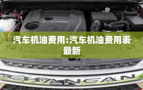 汽车机油费用:汽车机油费用表最新 汽车机油费用:汽车机油费用表最新