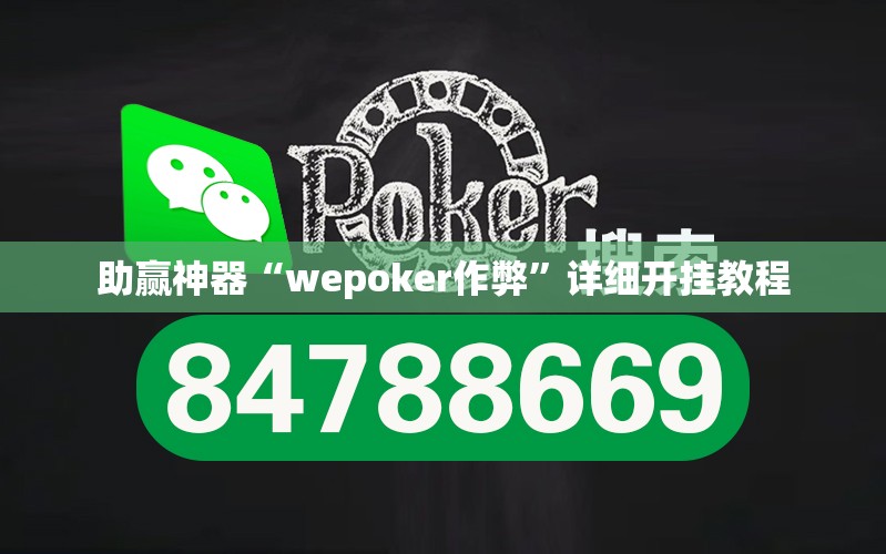 助赢神器“wepoker作弊”详细开挂教程