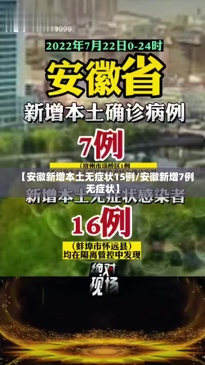【安徽新增本土无症状15例/安徽新增7例无症状】 【安徽新增本土无症状15例/安徽新增7例无症状】