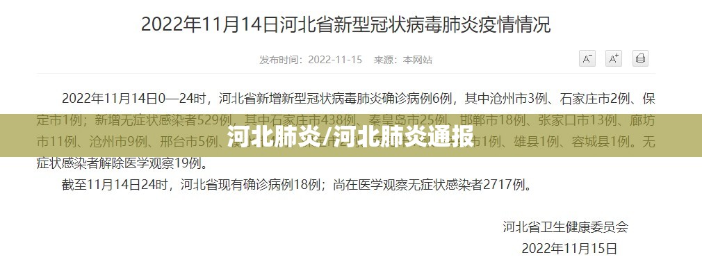 河北肺炎/河北肺炎通报 河北肺炎/河北肺炎通报