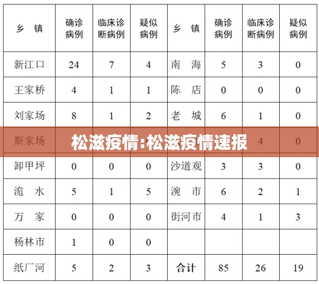 松滋疫情:松滋疫情速报