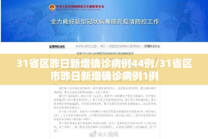 31省区昨日新增确诊病例44例/31省区市昨日新增确诊病例1例