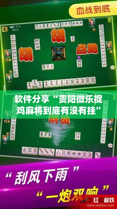 软件分享“贵阳微乐捉鸡麻将到底有没有挂”(透视)其实确实有挂
