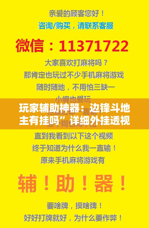 玩家辅助神器：边锋斗地主有挂吗”详细外挂透视辅助软件教程