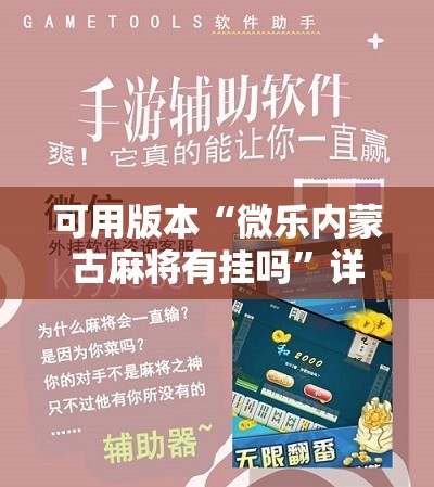 可用版本“微乐内蒙古麻将有挂吗”详细分享装挂步骤