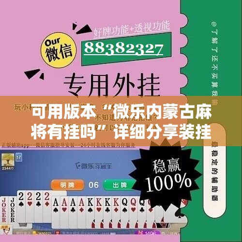 可用版本“微乐内蒙古麻将有挂吗”详细分享装挂步骤