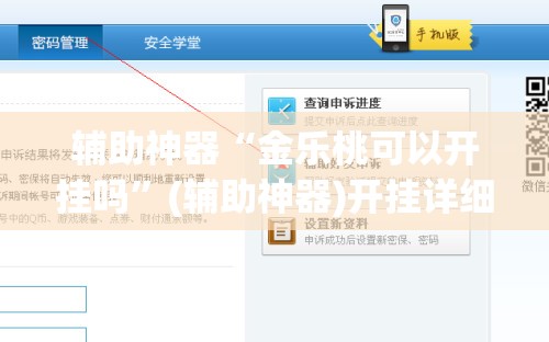 辅助神器“金乐桃可以开挂吗	”(辅助神器)开挂详细教程