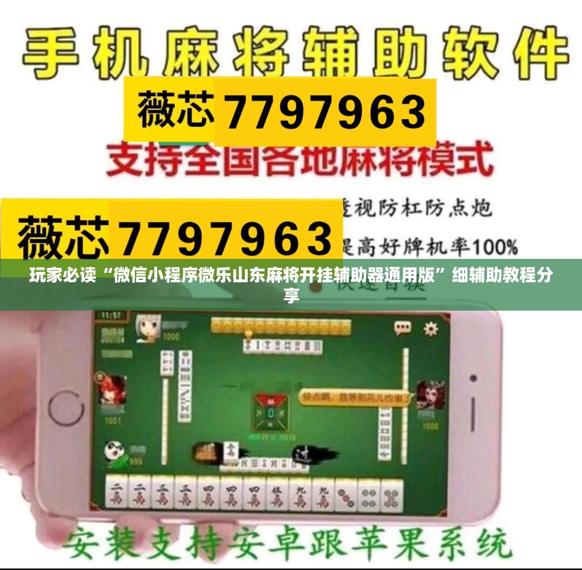 玩家必读“微信小程序微乐山东麻将开挂辅助器通用版”细辅助教程分享