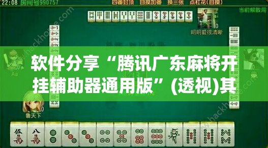 软件分享“腾讯广东麻将开挂辅助器通用版”(透视)其实确实有挂