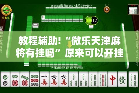 教程辅助!“微乐天津麻将有挂吗”原来可以开挂