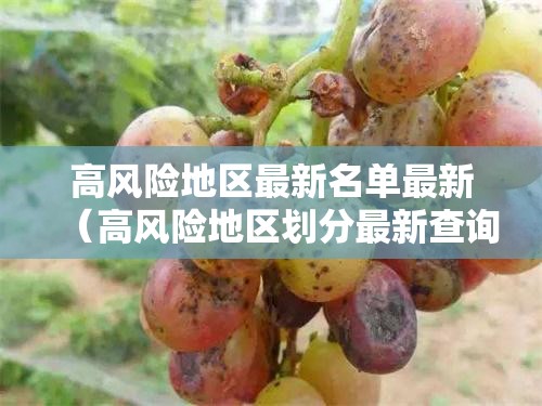 高风险地区最新名单最新(高风险地区划分最新查询) 高风险地区最新名单最新(高风险地区划分最新查询)