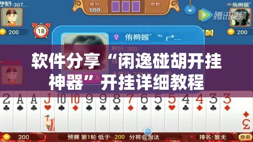 软件分享“闲逸碰胡开挂神器”开挂详细教程
