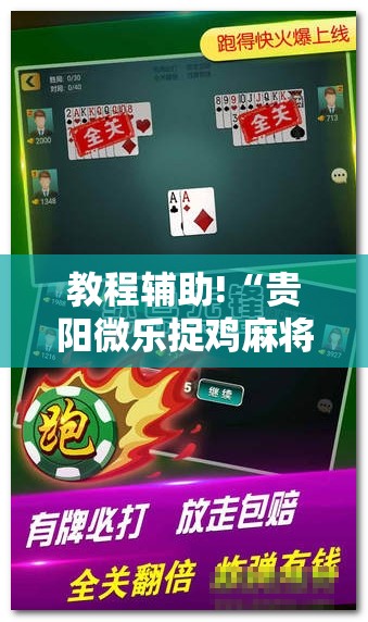 教程辅助!“贵阳微乐捉鸡麻将到底有没有挂”原来可以开挂