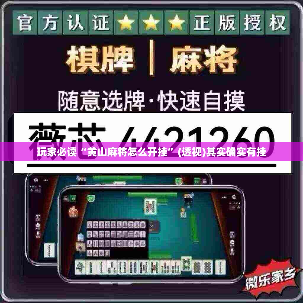 玩家必读“黄山麻将怎么开挂”(透视)其实确实有挂
