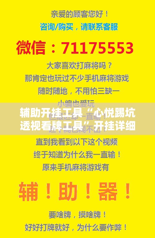辅助开挂工具“心悦踢坑透视看牌工具”开挂详细教程