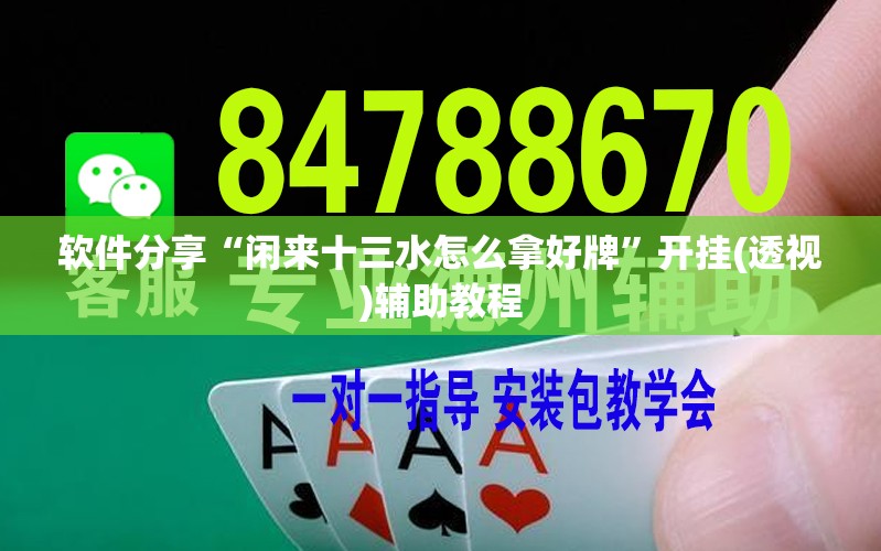 软件分享“闲来十三水怎么拿好牌”开挂(透视)辅助教程