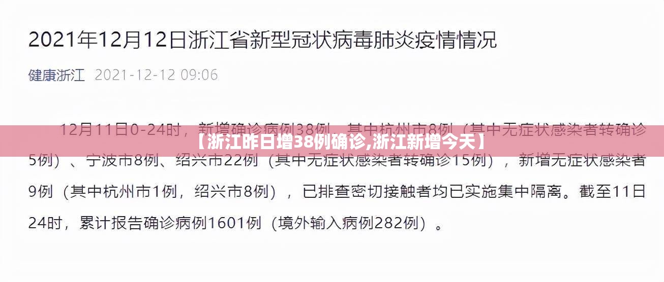 【浙江昨日增38例确诊,浙江新增今天】