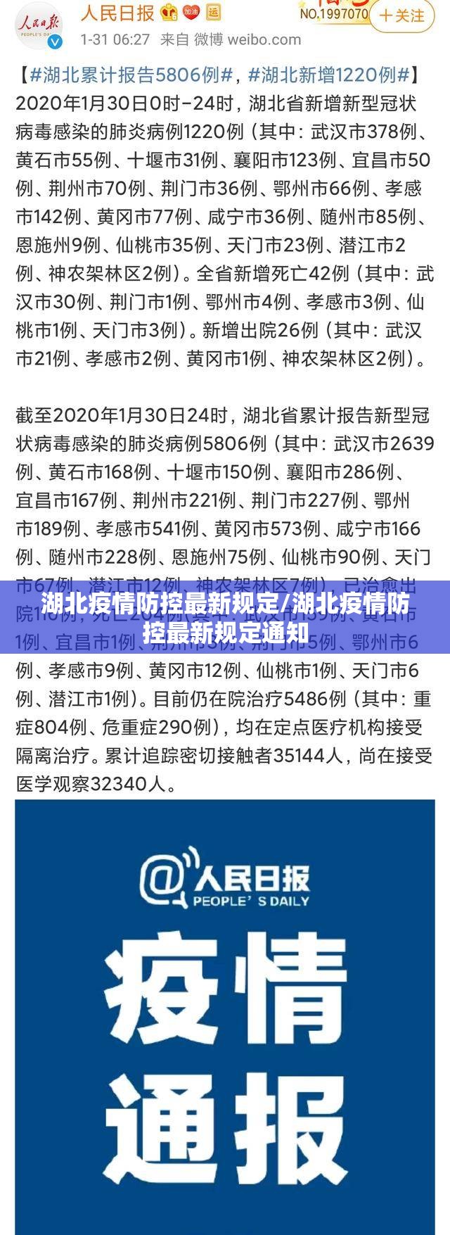 湖北疫情防控最新规定/湖北疫情防控最新规定通知