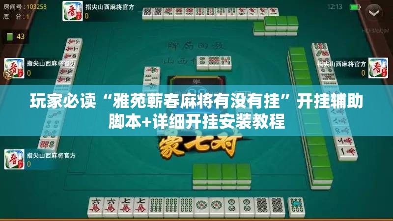 玩家必读“雅苑蕲春麻将有没有挂”开挂辅助脚本+详细开挂安装教程