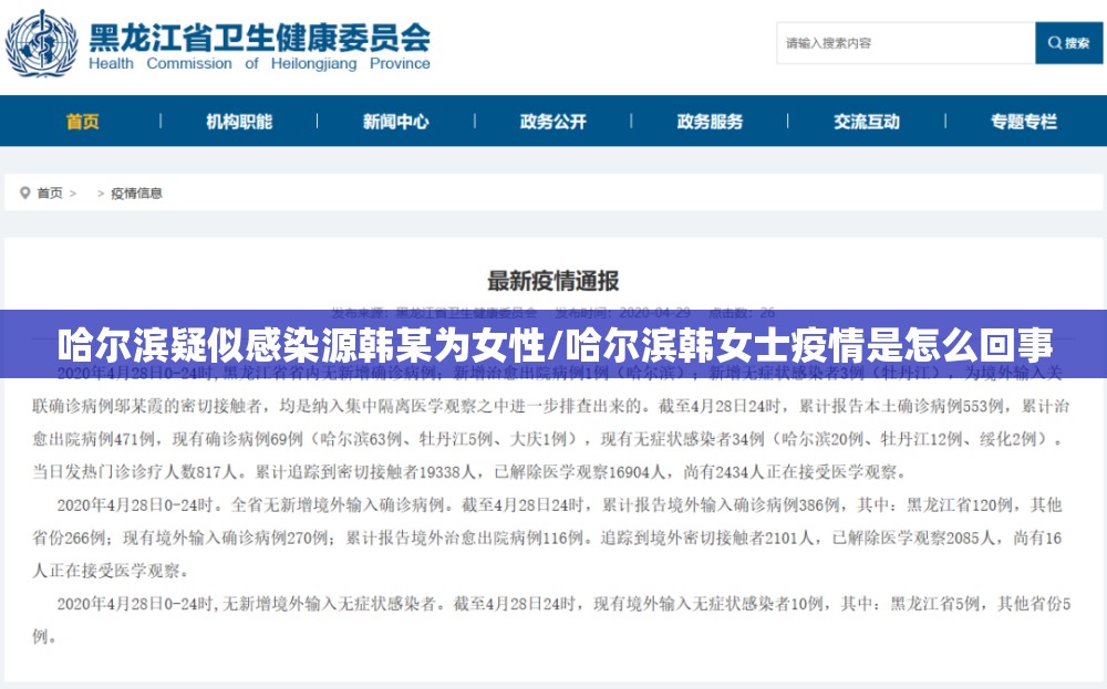 哈尔滨疑似感染源韩某为女性/哈尔滨韩女士疫情是怎么回事 哈尔滨疑似感染源韩某为女性/哈尔滨韩女士疫情是怎么回事