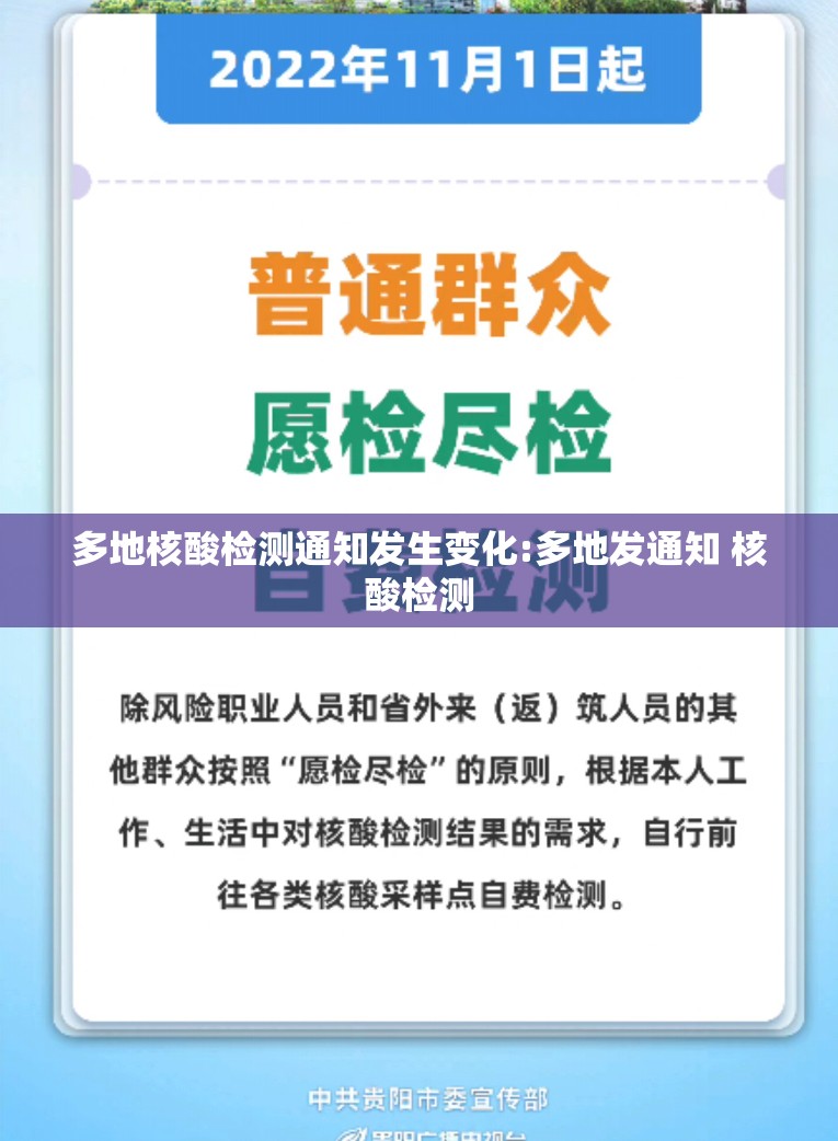 多地核酸检测通知发生变化:多地发通知 核酸检测 多地核酸检测通知发生变化:多地发通知 核酸检测