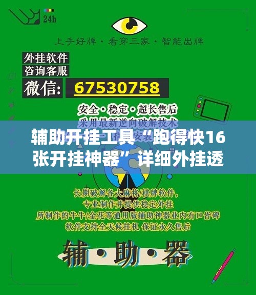 辅助开挂工具“跑得快16张开挂神器”详细外挂透视辅助软件教程