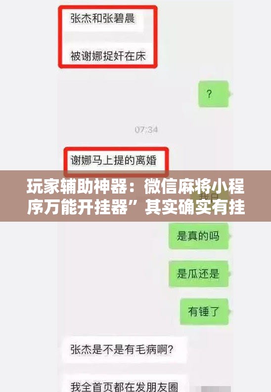 玩家辅助神器：微信麻将小程序万能开挂器”其实确实有挂