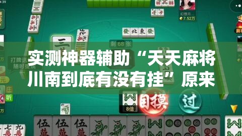 实测神器辅助“天天麻将川南到底有没有挂”原来可以开挂