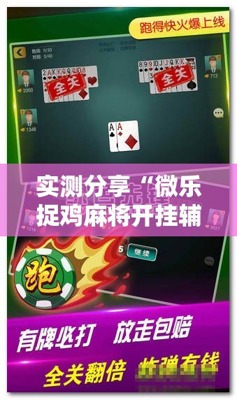 实测分享“微乐捉鸡麻将开挂辅助器通用版”细辅助教程分享