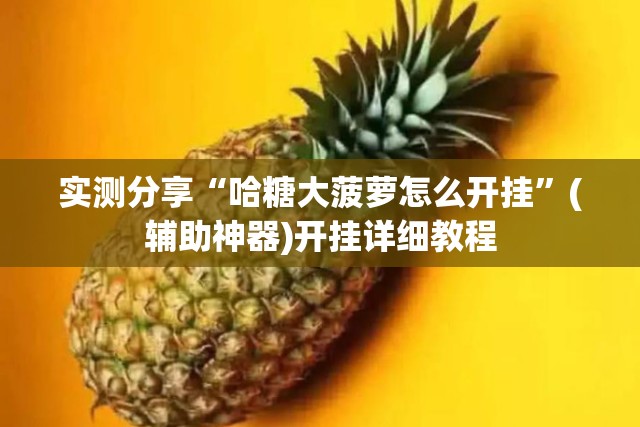 实测分享“哈糖大菠萝怎么开挂”(辅助神器)开挂详细教程