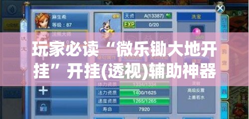 玩家必读“微乐锄大地开挂”开挂(透视)辅助神器