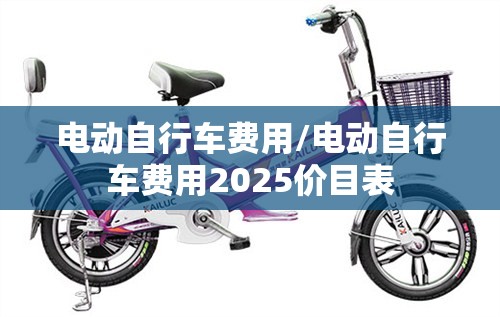 电动自行车费用/电动自行车费用2025价目表