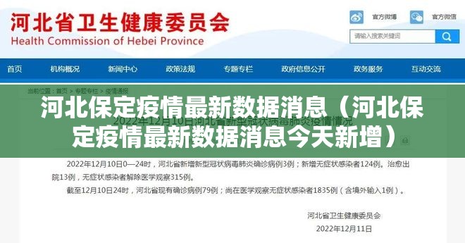 河北保定疫情最新数据消息(河北保定疫情最新数据消息今天新增) 河北保定疫情最新数据消息(河北保定疫情最新数据消息今天新增)