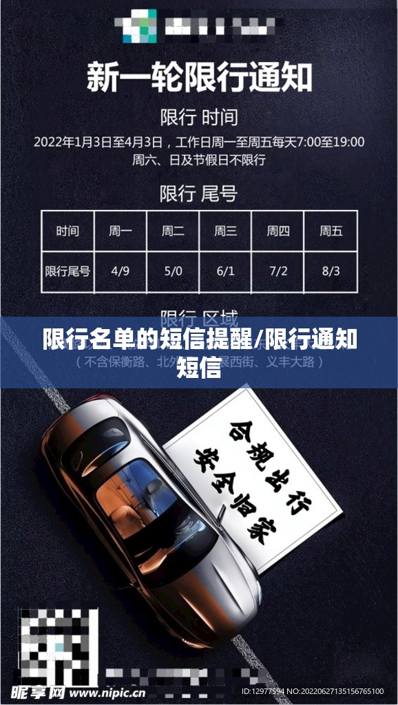 限行名单的短信提醒/限行通知短信 限行名单的短信提醒/限行通知短信