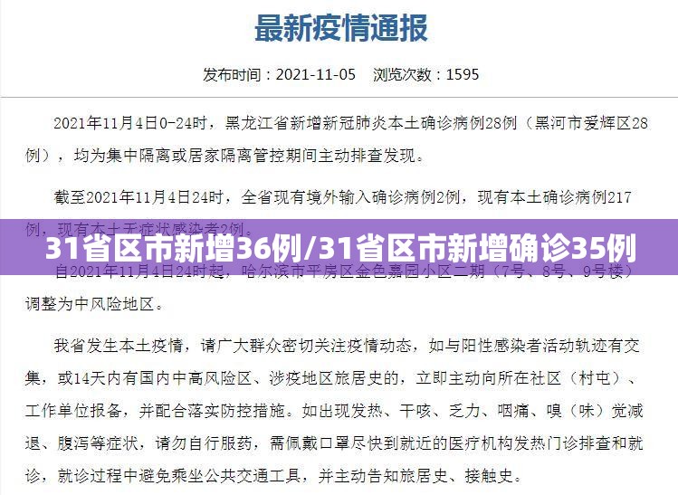 31省区市新增36例/31省区市新增确诊35例 31省区市新增36例/31省区市新增确诊35例