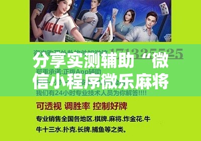 分享实测辅助“微信小程序微乐麻将开挂神器下载”开挂辅助脚本+详细开挂安装教程