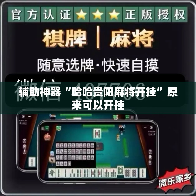 辅助神器“哈哈贵阳麻将开挂”原来可以开挂