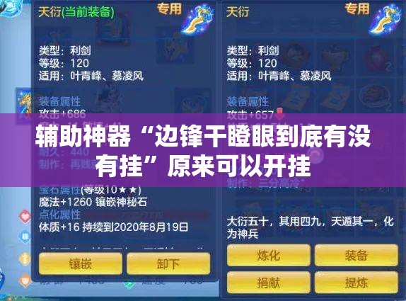 辅助神器“边锋干瞪眼到底有没有挂”原来可以开挂