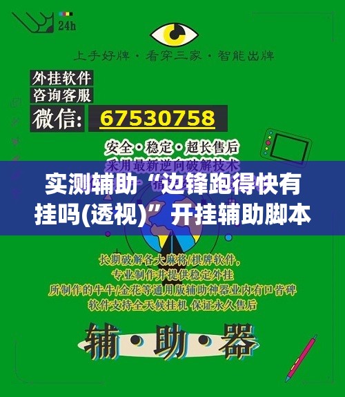 实测辅助“边锋跑得快有挂吗(透视)”开挂辅助脚本+详细开挂安装教程