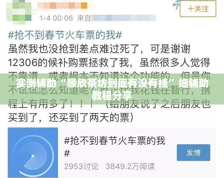 实测辅助“顺欣茶坊到底有没有挂”细辅助教程分享