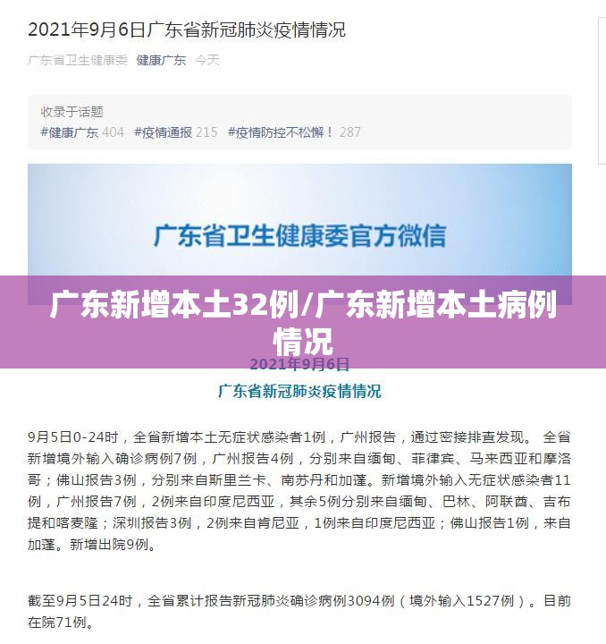 广东新增本土32例/广东新增本土病例情况 广东新增本土32例/广东新增本土病例情况