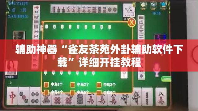 辅助神器“雀友茶苑外卦辅助软件下载”详细开挂教程