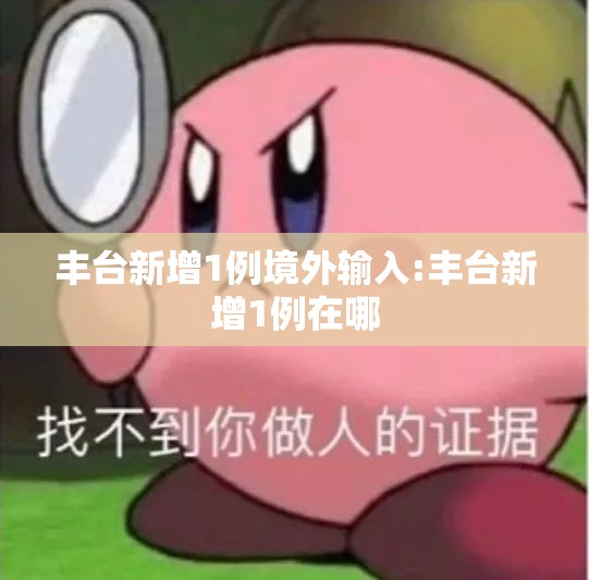 丰台新增1例境外输入:丰台新增1例在哪 丰台新增1例境外输入:丰台新增1例在哪