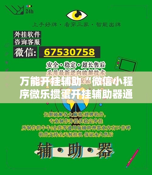万能开挂辅助“微信小程序微乐掼蛋开挂辅助器通用版”开挂辅助脚本+详细开挂安装教程