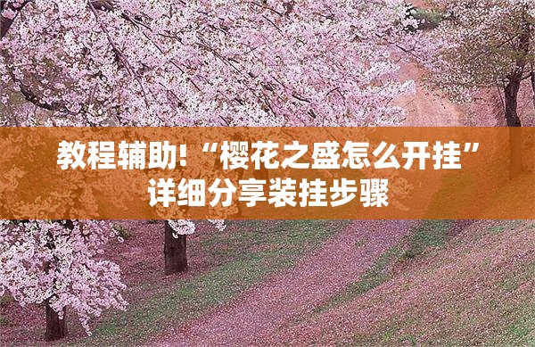 教程辅助!“樱花之盛怎么开挂”详细分享装挂步骤